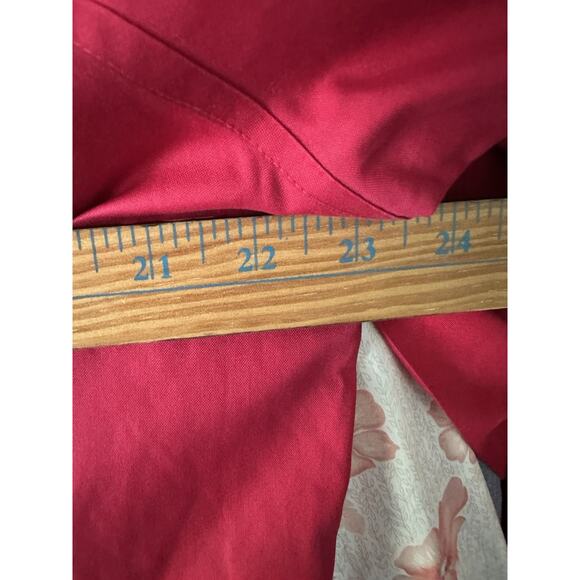 Chicos Womens Shirt 3 XL Red Button Up No Iron Long Sleeve Career Easy Work - Picture 9 of 9